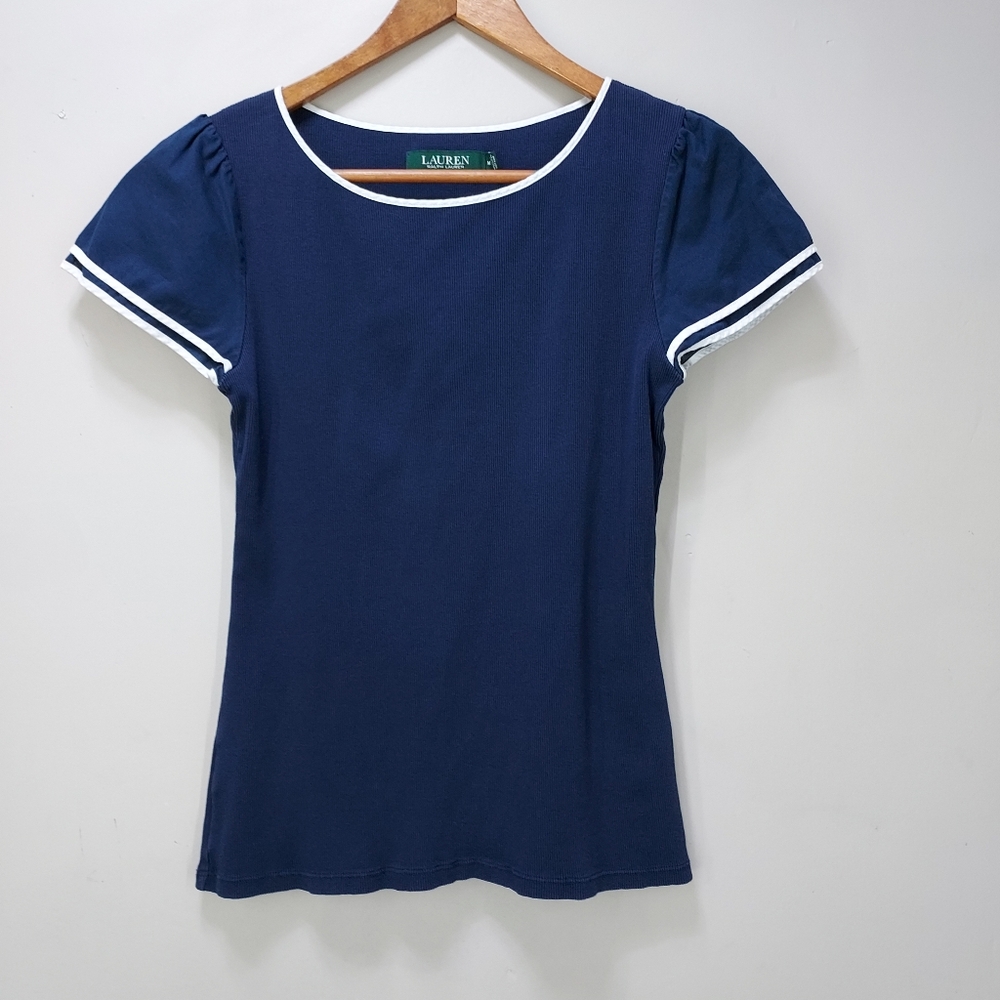 Lauren Ralph Lauren Multi-Media Puff Sleeve T-Shirt